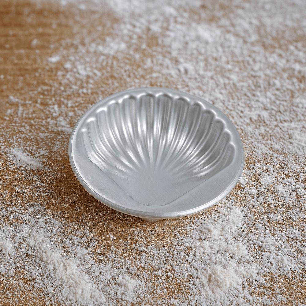 6pcs Easy To Demold Shell Baking Mold Corrosion Resistant Cake Baking Pan Pudding Mold  Jelly