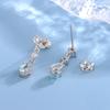 New Fashion Blue Water Drop Geometric 925 Sterling Silver Jewelry Temperament Exquisite Earrings E059