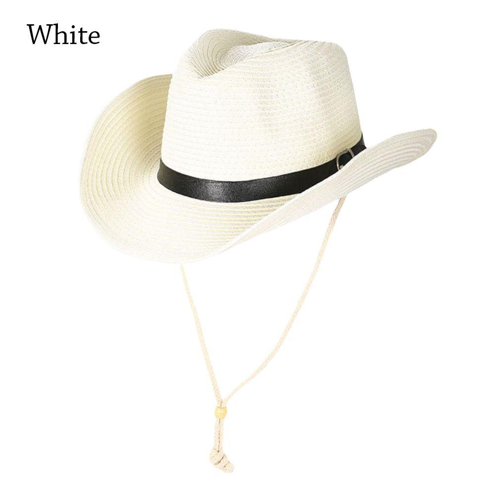 

Джазовая шляпа с широкими полями, защита от УФ-лучей, соломенная шляпа, летняя шляпа от солнца, мужская, женская белый