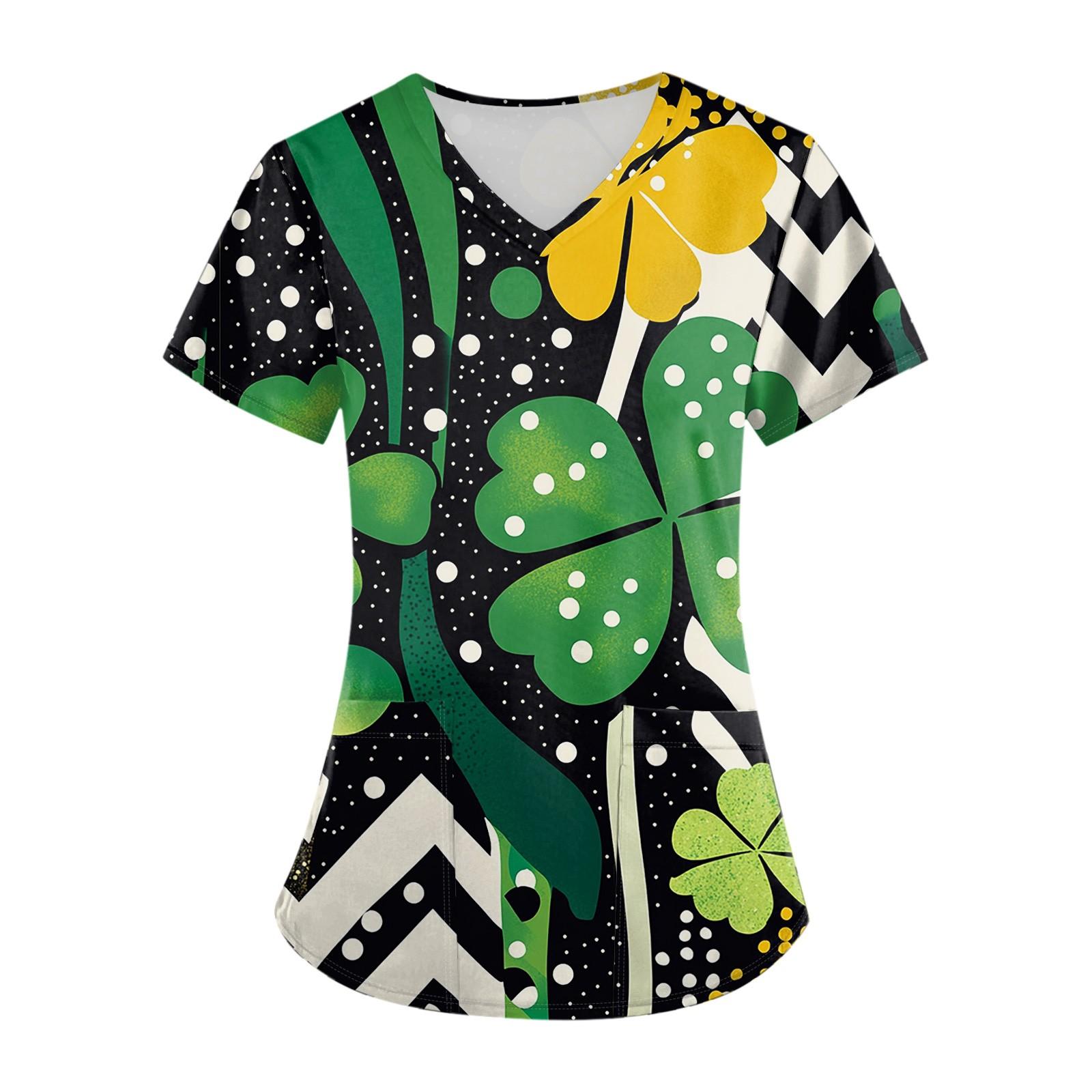 

Женский топ с карманом и коротким рукавом с крестом и V-образным вырезом XXL жёлтый