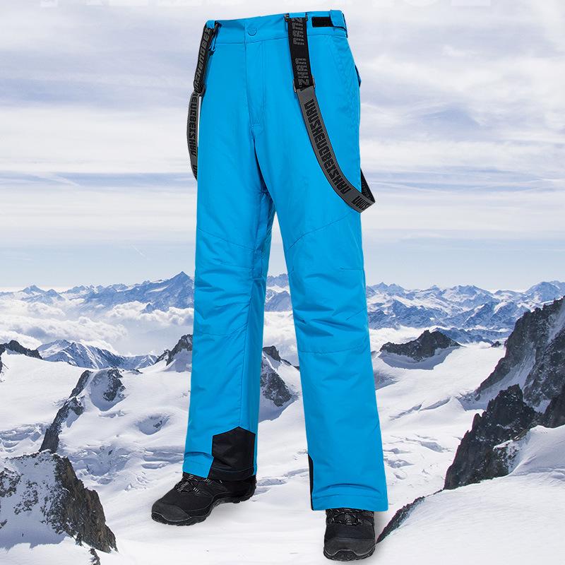 Unisex Waterproof Windproof Breathable Ski Pants - Heat-Sealed, Warm, Double Board