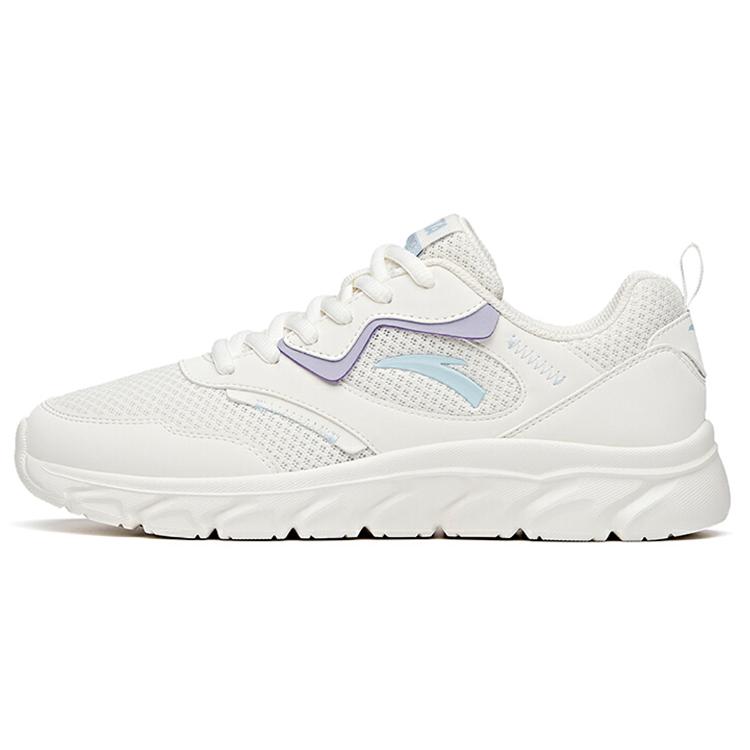 New ANTA Running Collection Running Shoes Women's Low Top Ivory White/Light Blue/Poplar Catkin Purple 922225530-6