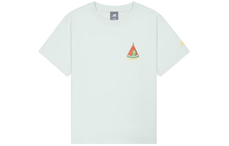 Женская футболка New Balance с рукавами реглан, светло-голубая, AWT41333-CYS M