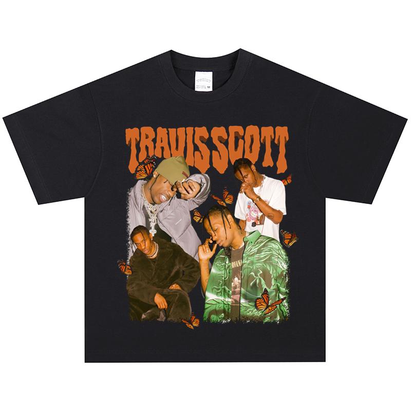 Футболка Travis Scott, Мягкая ткань, Повседневная XXL