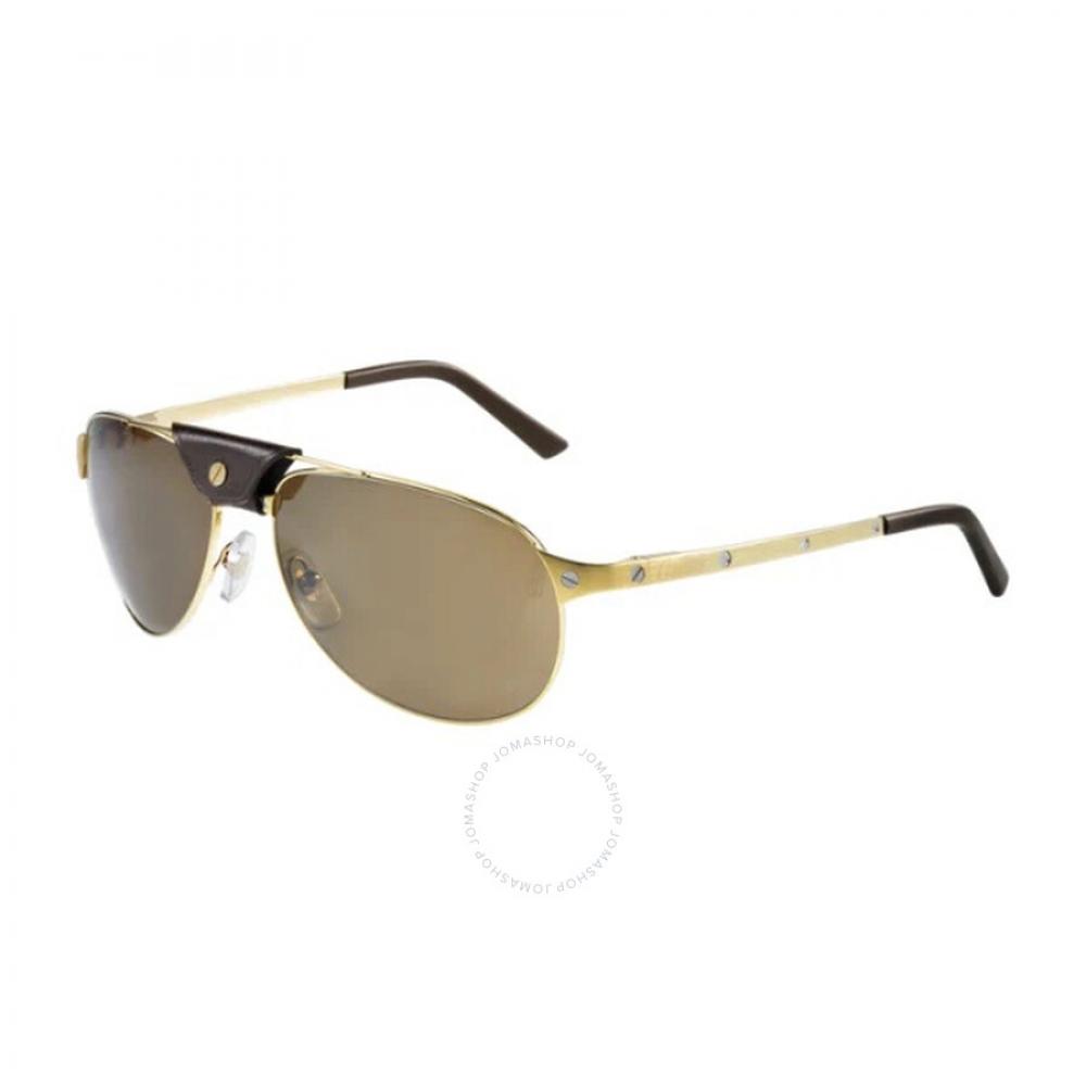 

Сонцезахисні окуляри унісекс Cartier Brown Pilot Ct0074s 003 61