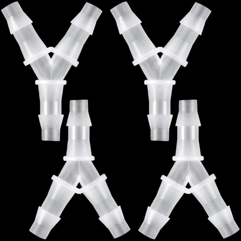 Y Shaped Splitter Water Pipe Hose Connector Universals Plastic Drainage Splitter Connector Joint Aquarium Parts