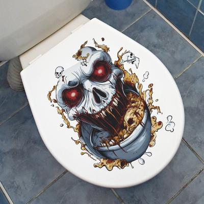 Horrible Zombie Skull Bathroom Toilet Toilet Beautification and Decoration Stickers