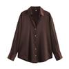 Kaslead New Arrival Women's Fashion Style Fashion Minimalist Silk Satin Textured Shirt 2074580
