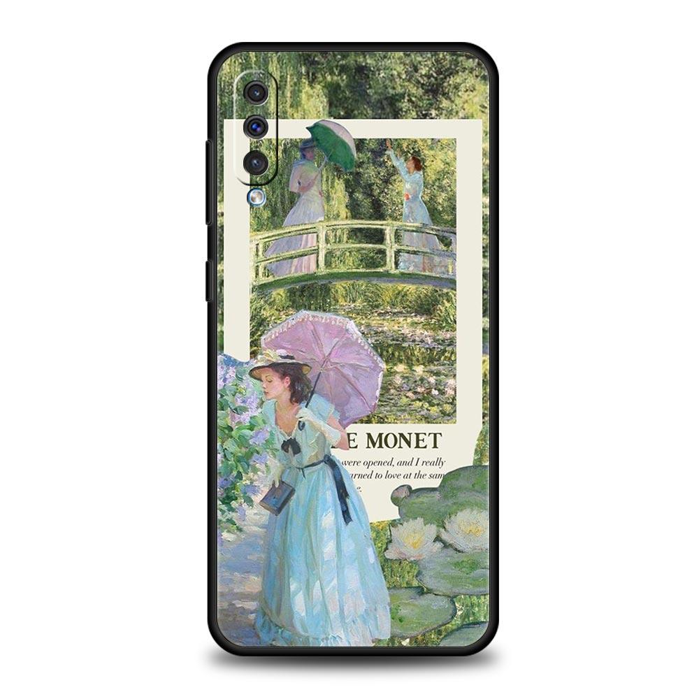 Phone Case For Samsung A24 A12 A14 A32 A50 A70 A20E A20S A10S A22 A30 A40 A34 A54 A42 A52 5G A02S A04s Cover Claude Monet Art