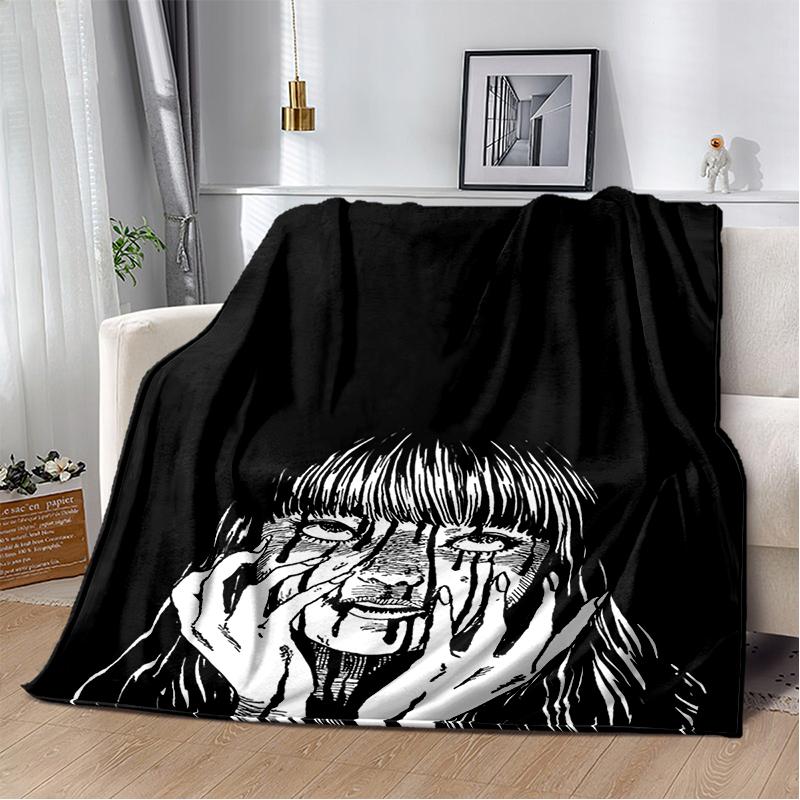 Horror Junji Ito Tomie Kawakami Ghost cartoon Soft Blankets,Throw Blanket Comfortable Blanket for Picnic Beds Sofa Home Bedroom