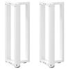 VidaXL Console Table Legs In T-Shape, 2 Pieces, White, 25 X 28 X (72-73) Cm, Steel 4013041