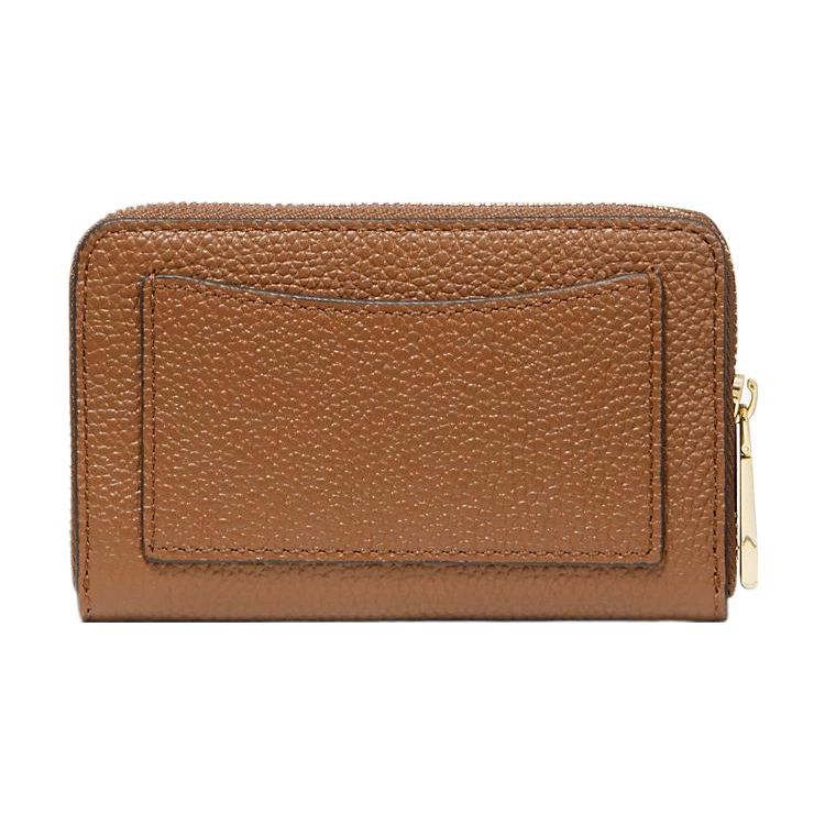 Michael Kors MK Logo Zip Leather Wallet Small Women wallet Brown 32F9GJ6D0L-230