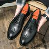 Spring and Autumn Business Dress Oxford Shoes Lace up Large Casual loafers Designer Men's Rubber soled Leather Shoes