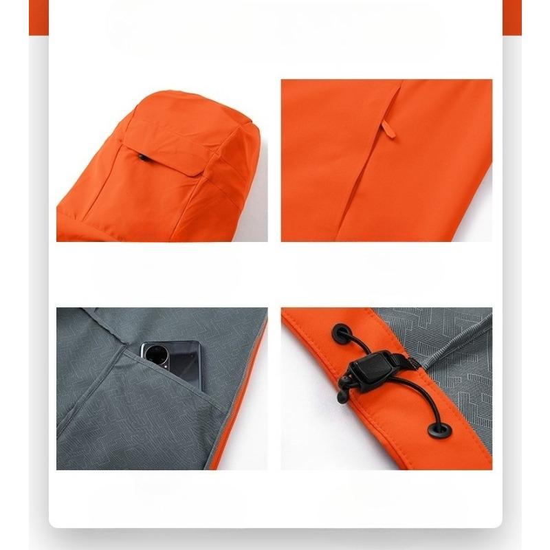 Leichte dünne einlagige winddichte wasserdichte atmungsaktive Hard-Shell-Jacke Unisex mit Kapuze durchgehend gefüttert für Outdoor-Radfahren Wandern