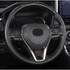 For Toyota RAV4 2019-2023 2024 Matte Wood Grain Steering Wheel Button Frame Trim