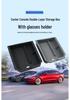 Double-Layer Storage Box & Glasses Holder for Tesla Refreshed Model Y/M3/YL Center Console