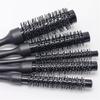 5pcs/set Black Aluminum Tube Hair Brush Comb Curly Round Hair Comb Professional Hairdresser Comb Salon Barber Styling Tool