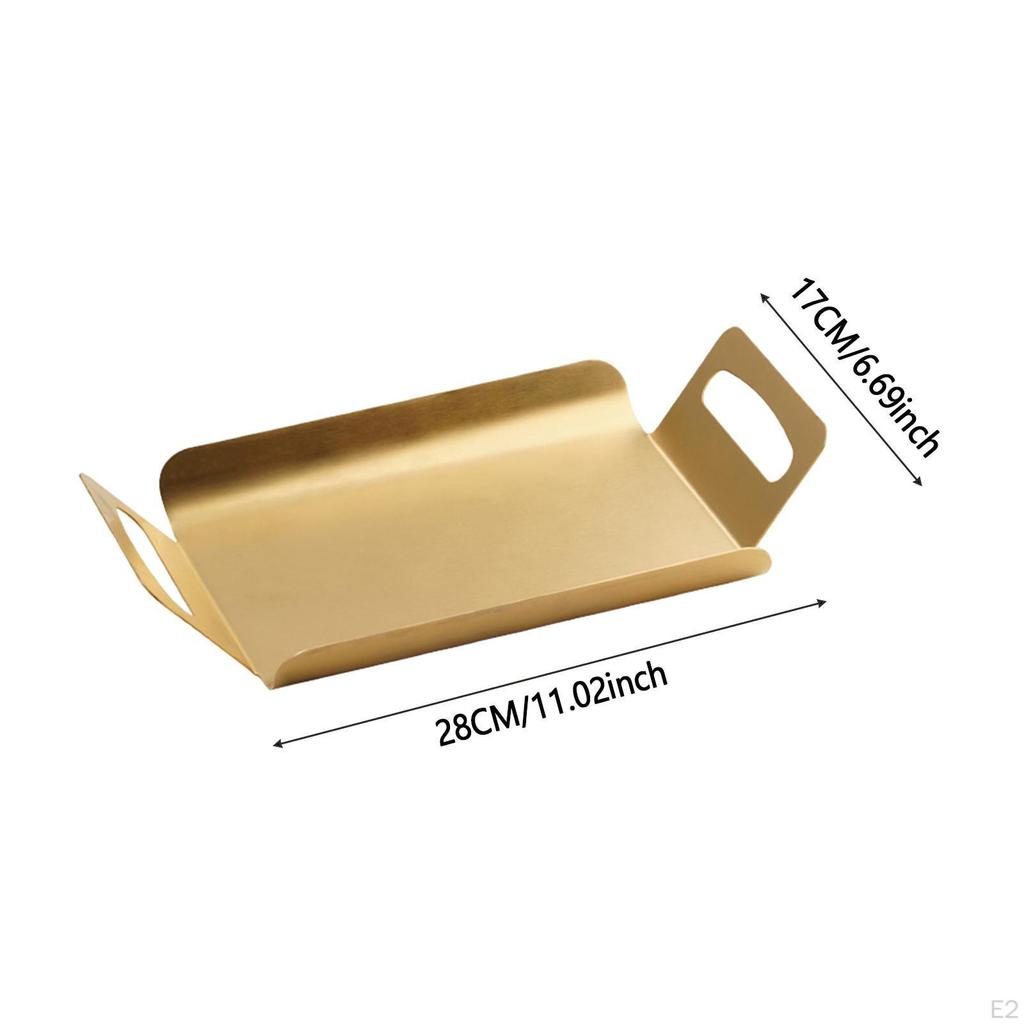 Rectangle Serving Tray Coffee Table Multifunctional Storage Fruit Snack Plate for Living