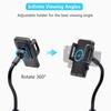 Dual Clamp Car Cup Phone Mount, Flexible Gooseneck 360°Rotatable Bracket Holds Two Smartphones, Universal Auto Cup Slot Stand