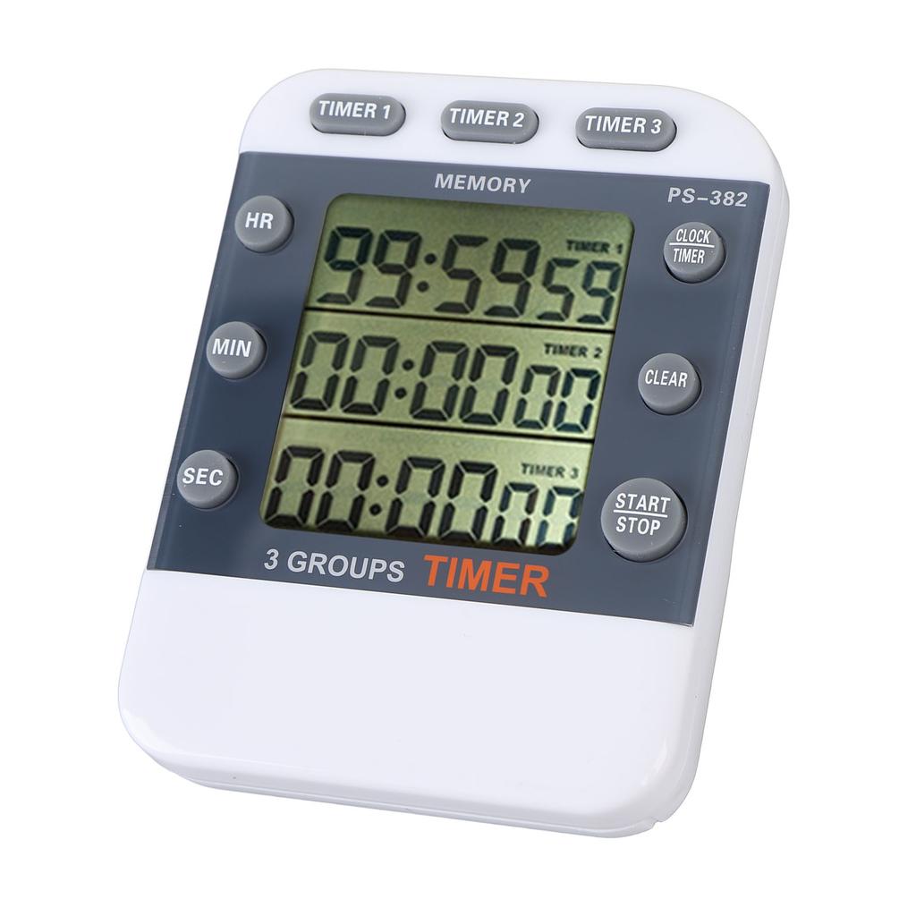 Temporizator Electronic 3 Canale Memento Numărătoare Inversă Temporizator Digital pentru Bucătărie Gătit Școală Parcare