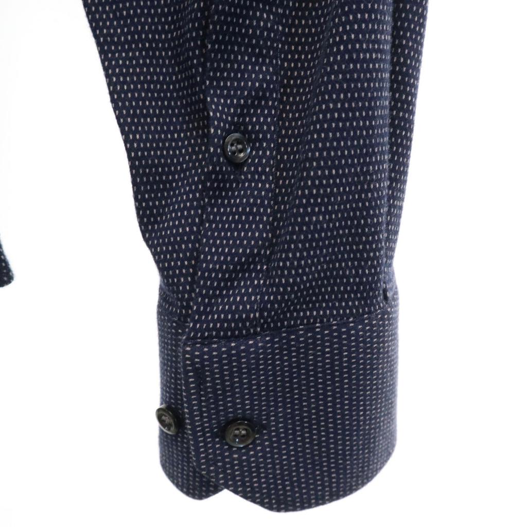 Emporio Armani Overall handle Long sleeve Cotton shirt 42 Navy Men's Used