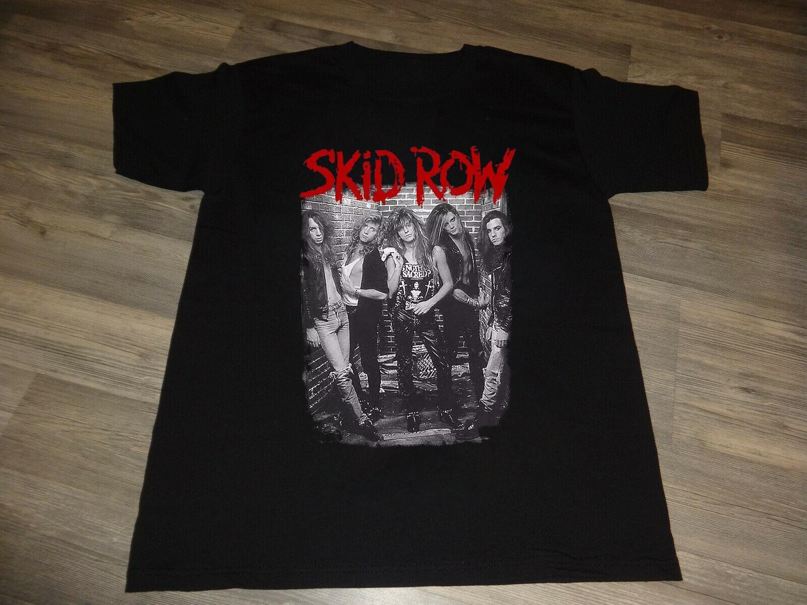 SKID ROW-American Black unisex Short Sleeve Cotton T-shirt UR705 XXXL