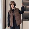 Autumn and winter new cotton clothes vest women's loose sleeveless cotton clothes vest vest jacket tide
