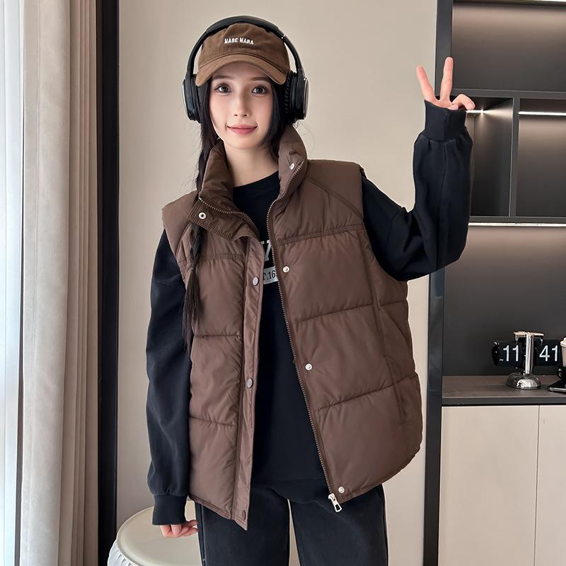 Autumn and winter new cotton clothes vest women's loose sleeveless cotton clothes vest vest jacket tide