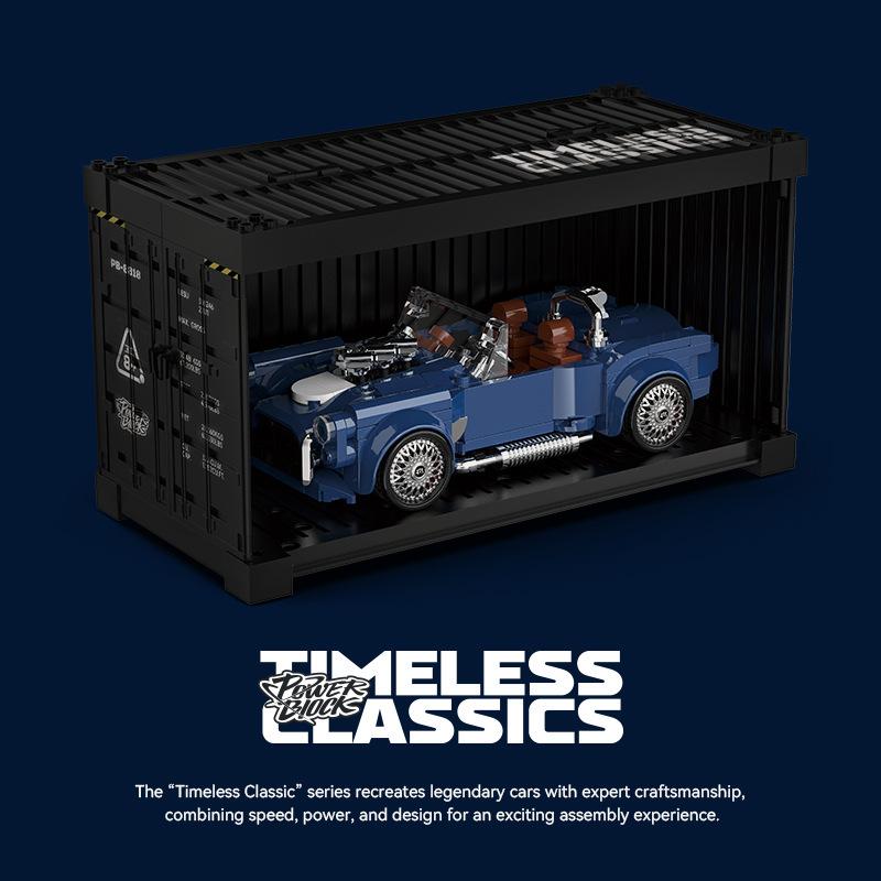 Famous Technical City Retro Technical Sports Car Building Blocks Convertible Vehicle Bricks Model Toys Kid Decor