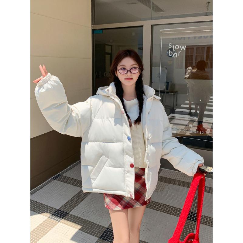 

Down Cotton-padded Jacket Female Short Korean Version of Loose Cotton-padded Jacket Winter New Coat Bread Clothes XL