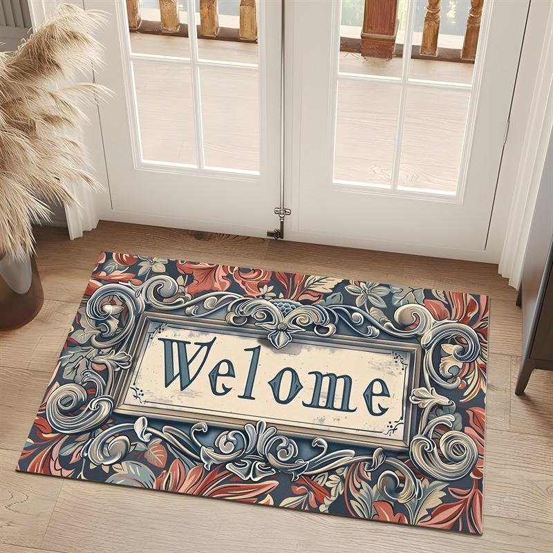Welcome Entrance Doormat Home Decor Carpet Indoor Outdoor Floor Mat Living Room Bedroom Bath Kitchen Rug