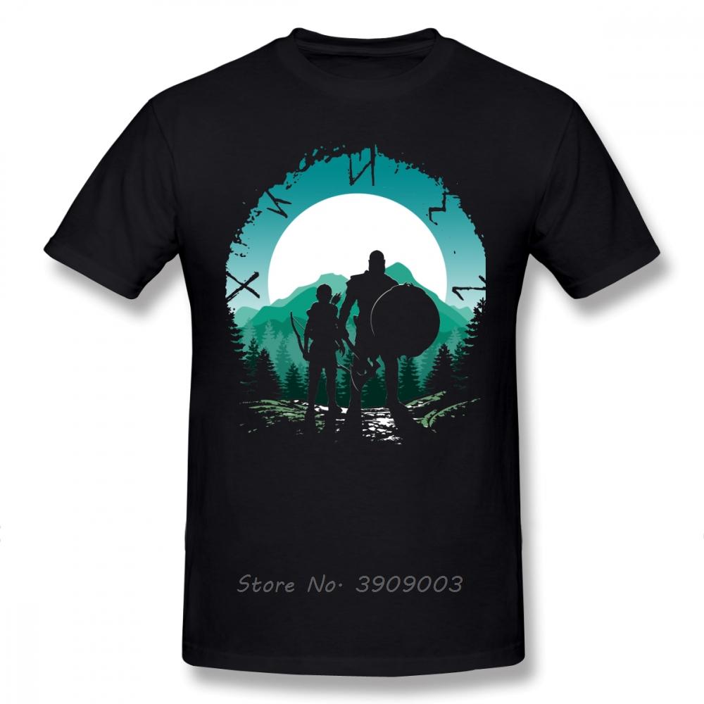 God Of War T Shirt Kratos And Son TShirt Unisex Graphic Tee Shirt Awesome Classic Cotton Short Sleeve Plus Size Tshirt S