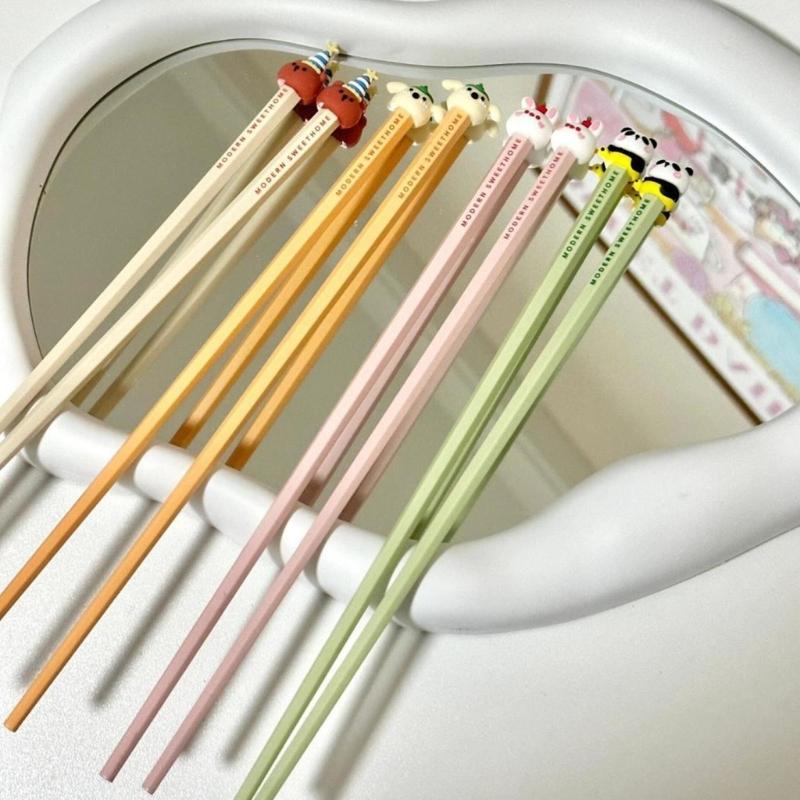 Premium Alloy PVC Chopsticks Feature Nonslip Grip And High Temperatures Resistance For Adults Kids Family Meals