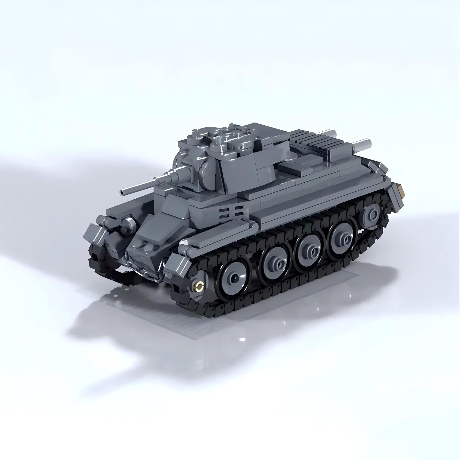 MOC Military Series Tracked Armored Vehicle Building Blocks Set Soviet BT-7 Light Tank Model Children s Puzzle Toy Birthday Gift PDF Manual