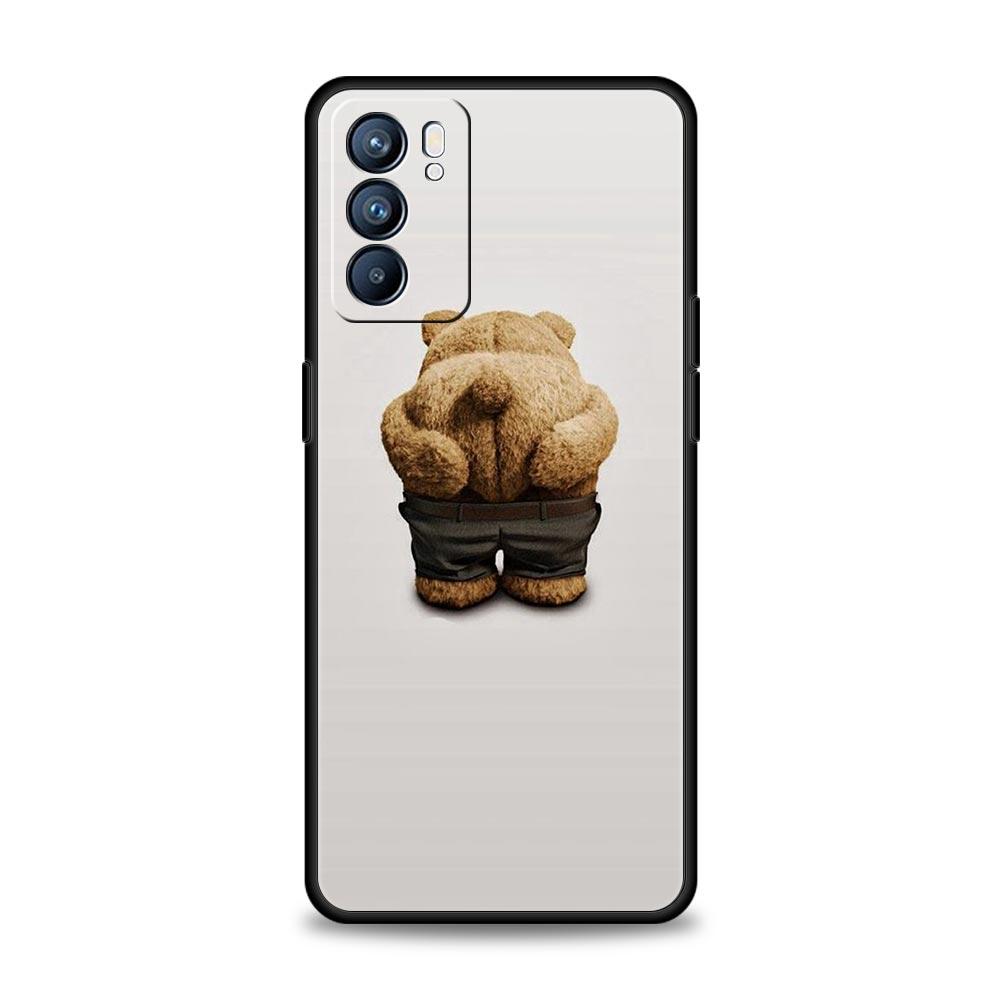 

Phone Case Cover For Oppo A17 A31 A54 A57 A78 A79 Find X5 X6 Reno 7 8 10 11 12 13 F Pro 5G Soft TPU Shell Funny Tedy Bear Fundas Reno12 Pro