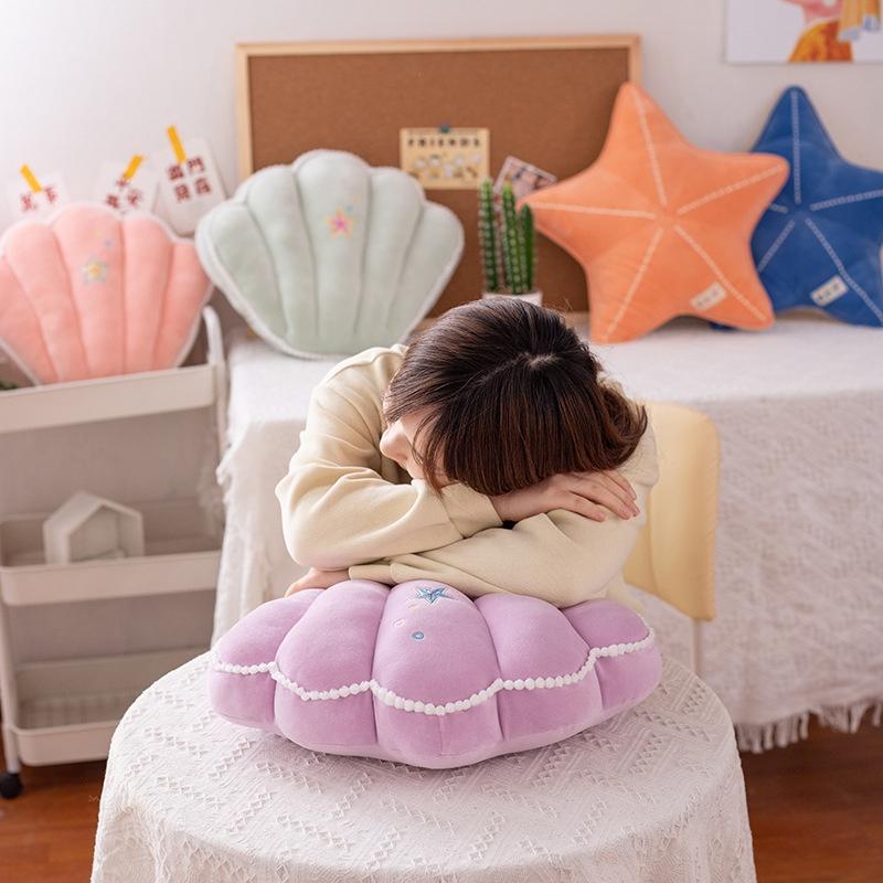 Cozy And Adorable Shell Starfish Plush Pillow For Sleeping And Gift Giving