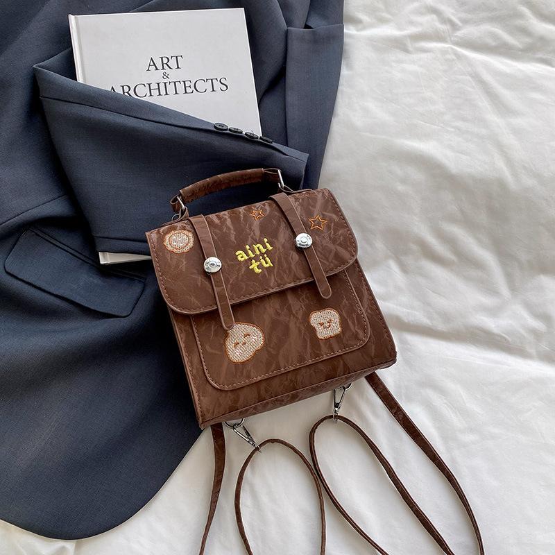 

Retro Style Faux Leather Backpack, Women s Fashion Casual Shoulder Bag with Magnetic Closure