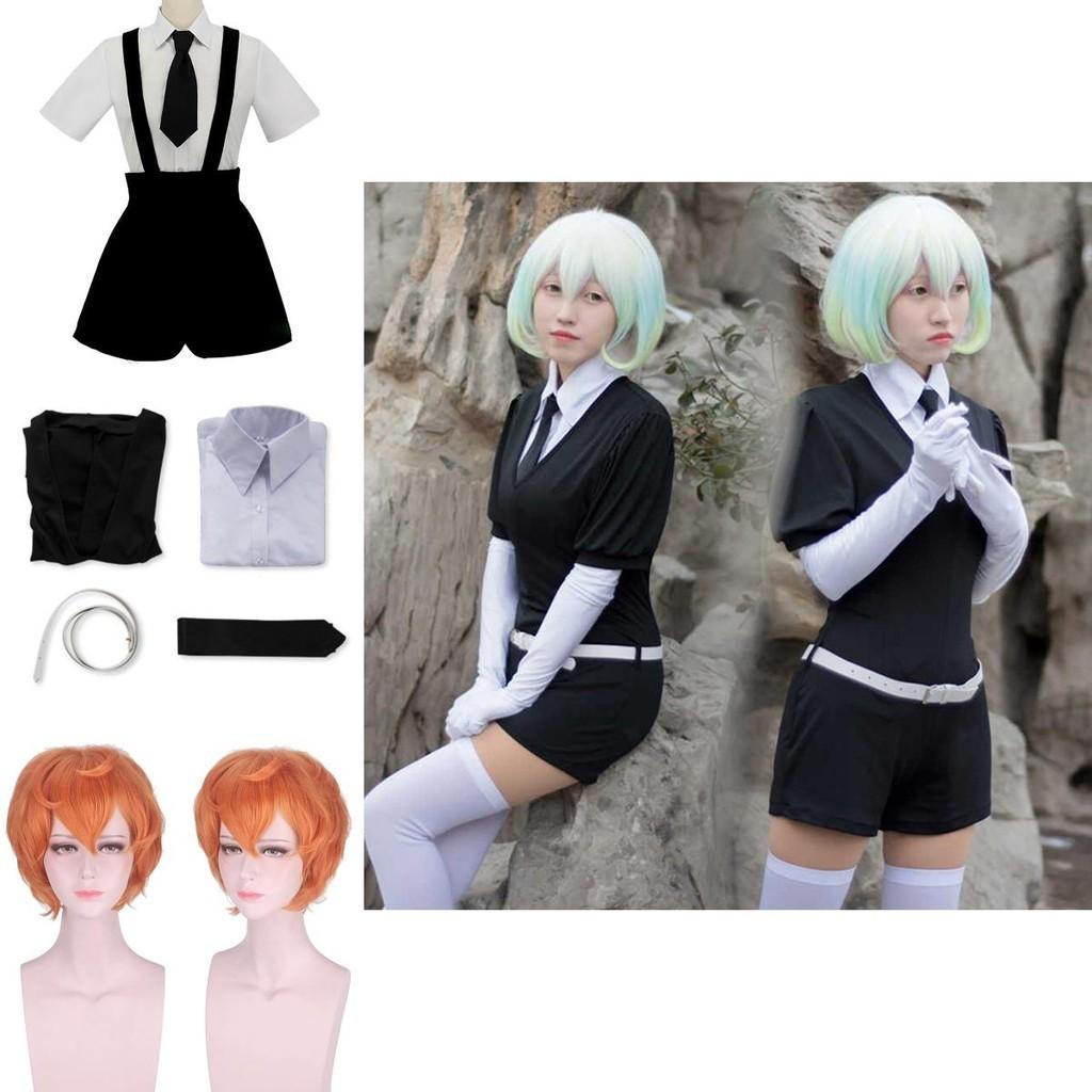 Stunning Anime Land Of The Lustrous Phosphophyllite Costume Set In Elegant Black Suit