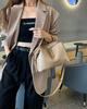 Versatile Women's Crossbody Shoulder Bag - Vegetable-Tanned Top-Grain Cowhide, Zipper Dumpling Design, Large Capacity for Daily Commute