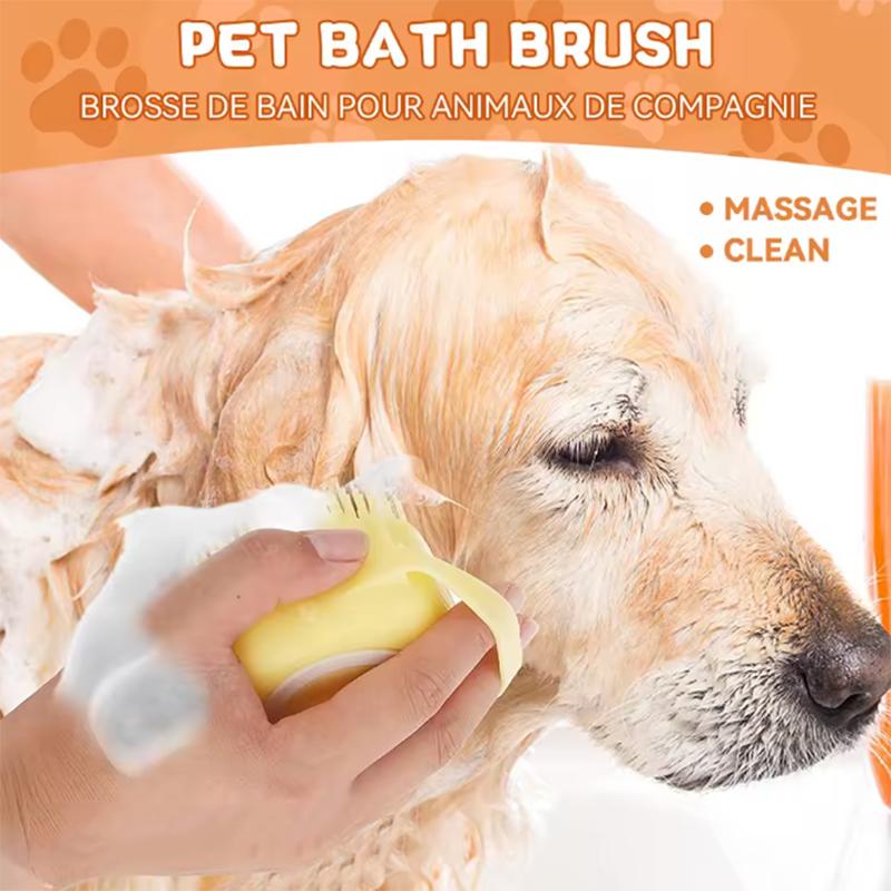 Nouvelle Brosse de Massage pour Bain Salle de Bain Multifonctionnelle Chiot Grand Chien Chat Silicone Doux Sécurité Accessoires pour Animaux de Compagnie pour Chiens Chats Outils