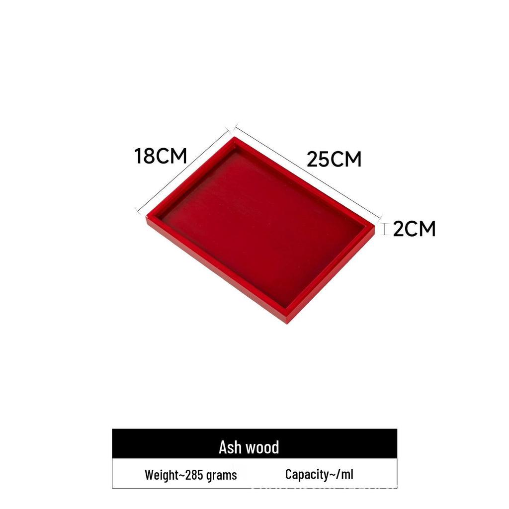 Massivholz Retro Rote Doppel-Glück Schale - Hochzeits-Teeservice & Neujahrs-Trockenfrucht-Platte