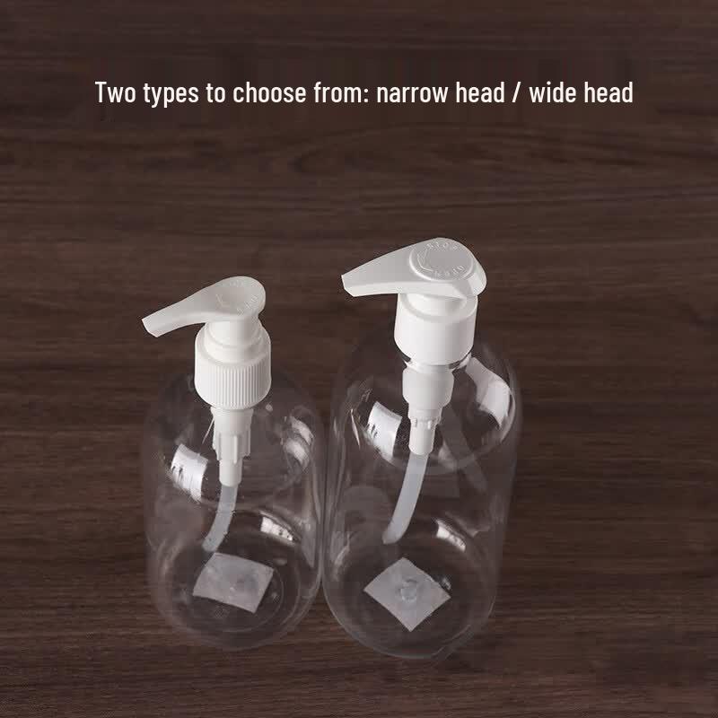 Transparent PET Press Pump Dispenser Bottle