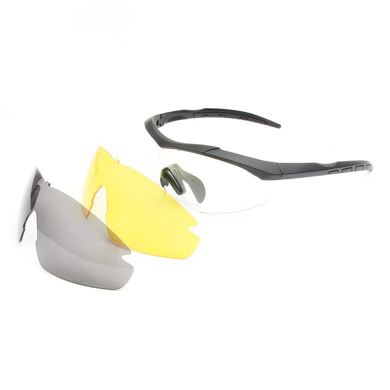 511Tactical Glasses Real Person CS Outdoor Sports Special Forces Field Anti-Explosion Impact-Resistant Three-Lens Tactical Glasses