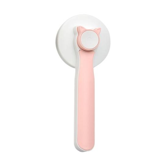 Pet Grooming Comb Self-Cleaning Dog Shedding Brush Angled Stainless Steel Teeth Massage Comb