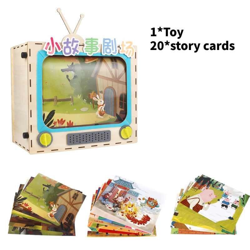 

Деревянная игрушка «Расскажи истории» для образовательного телевидения для детей, улучшающая когнитивные способности Style B