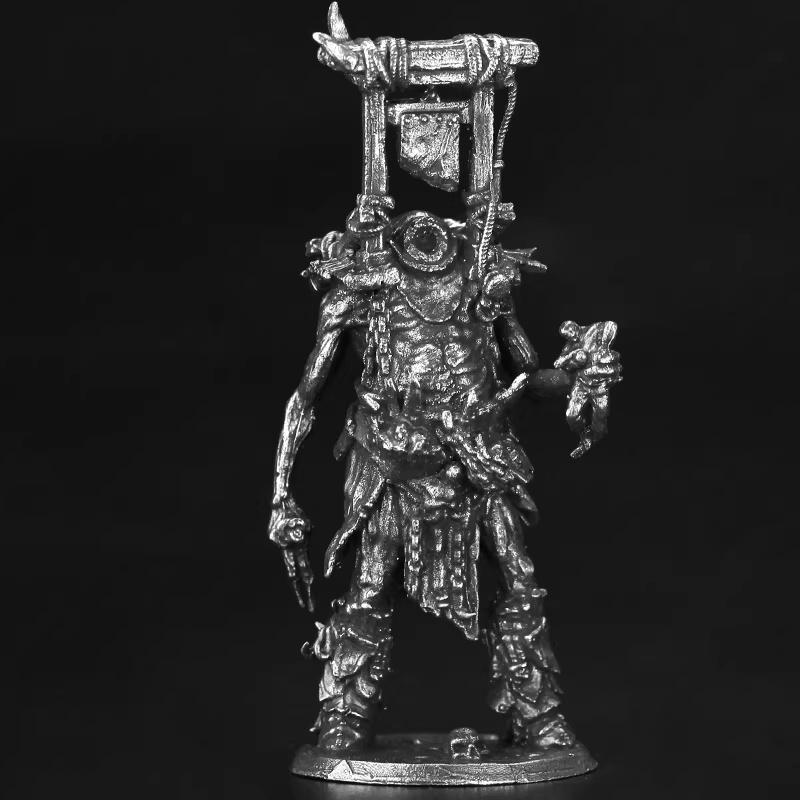 Paintable Metal Tribal Giant Figure Fantasy Warrior Soldier Model Handmade Collectible Toy Gift for Boys Tabletop Game Decor