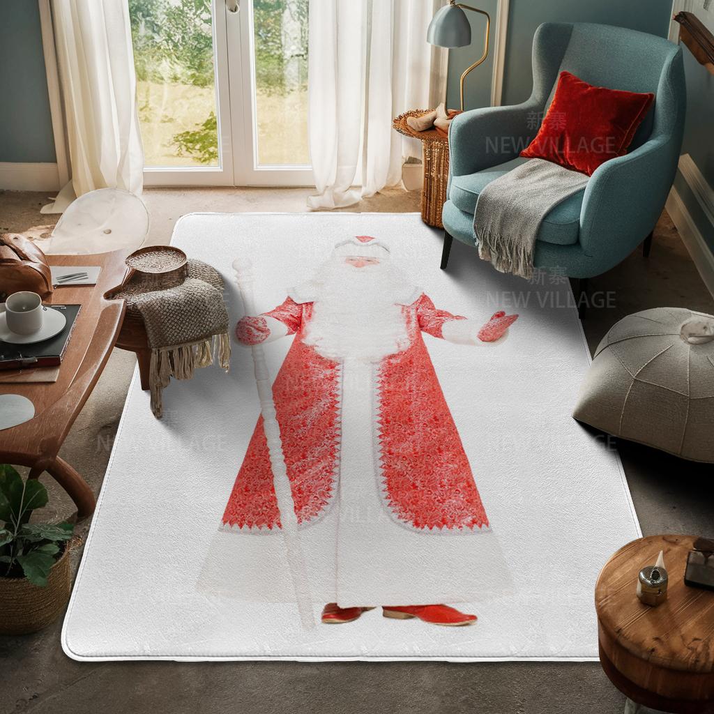 House Entrance Carpet Home Door Mat Living Room Bath Foot Bathroom Non-slip Water Absorption Rugs Bath Merry Christmas Winter