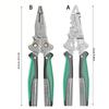 Collapsible Wire Stripping Pliers Multifunction Electrician Tool with Crimping Cutting and Wrench Features Foldable