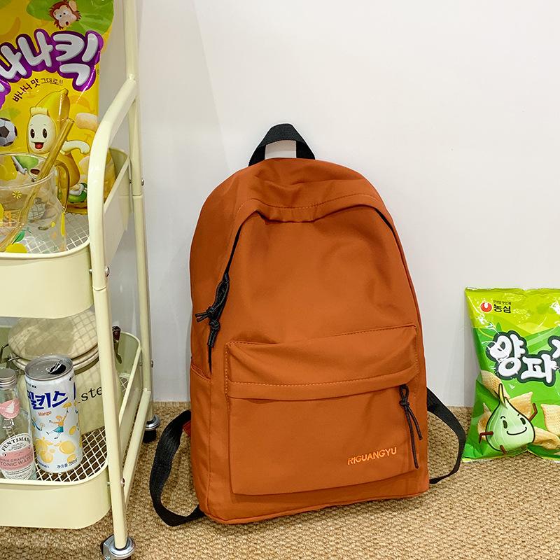 New Nylon Schoolbag for Female Elementary School Junior High School College Students Large Capacity Waterproof Simple High-value Backpack