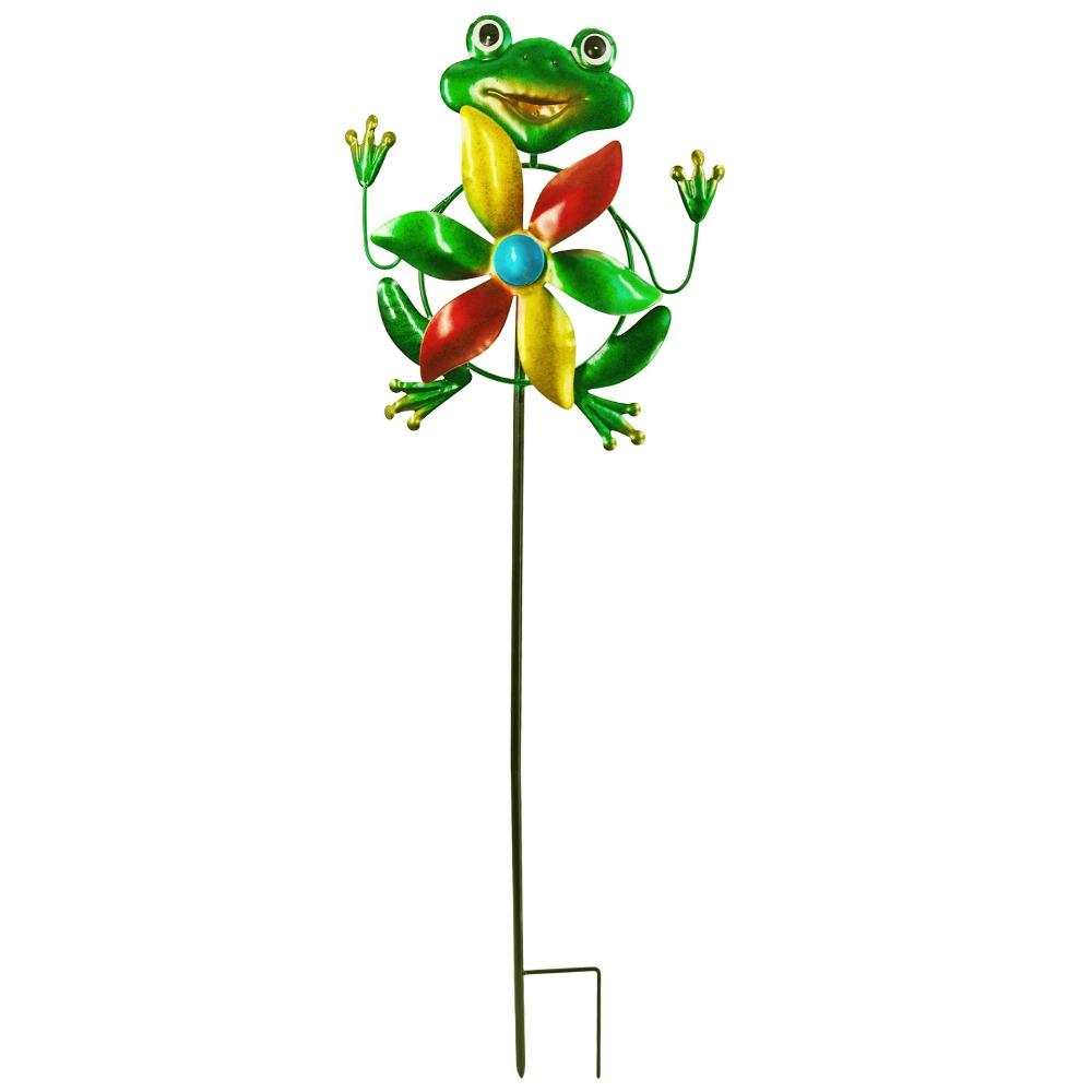 Iron Metal Windmill Sculpture Removable Wind Collectors Rotator Gardening Plug Pinwheel  Yard